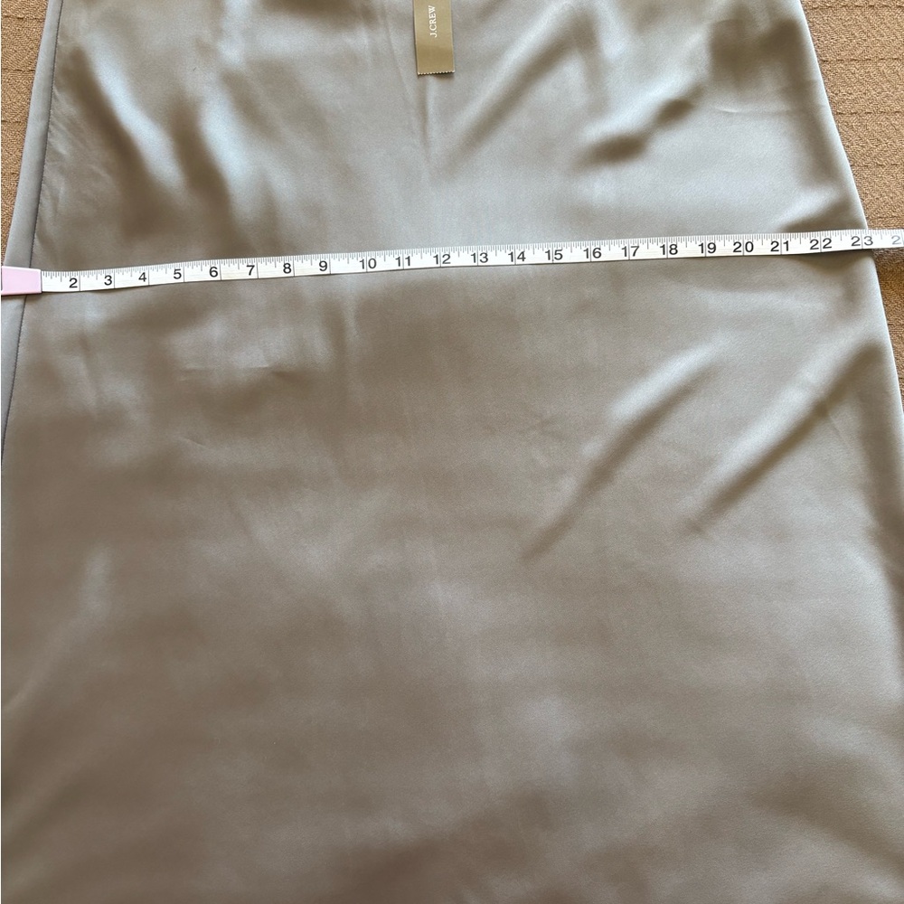 J. Crew Silver-Gray Satin Midi Skirt - Picture 5 of 13